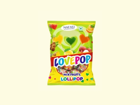 Heart Shape Mix Fruit Lollipop